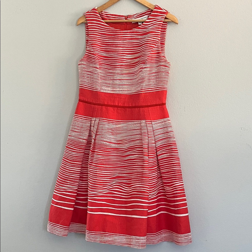 Carolina Herrera Red and White Striped Dress